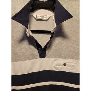 VTG Classics Palm Land Men's L Grandpa Dad Core Stripe Short Sleeve Polo Shirt